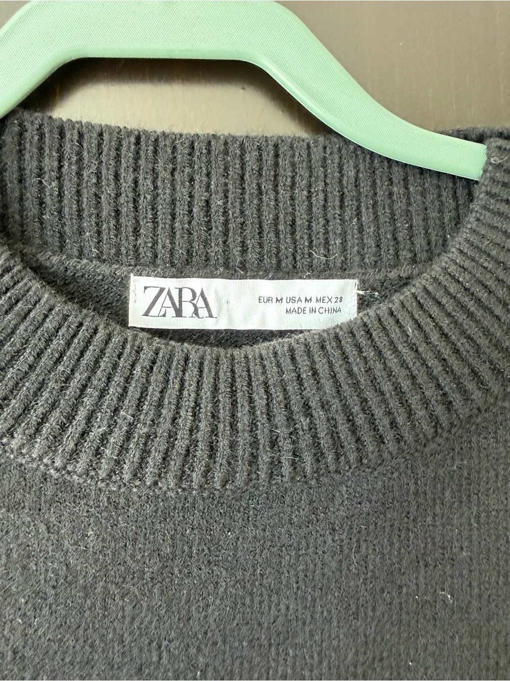 Zara Women’s Black & White Striped Knit Crewneck Sweater – Size Medium